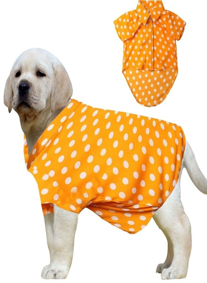 Western Era Super Soft Trendy Printed Shirt, Ultra Comfort Dog Apparel, Cotton Printed Breathable Basic Vest Dog Shirt, Cute Lightweight Thin Shirt for Your Furies (Polka Orange) (Medium - 16inch) - Image 1